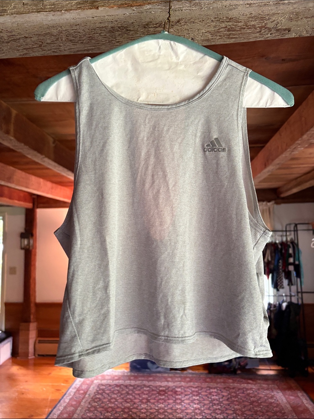adidas Women’s Light Gray Athletic Tank Top